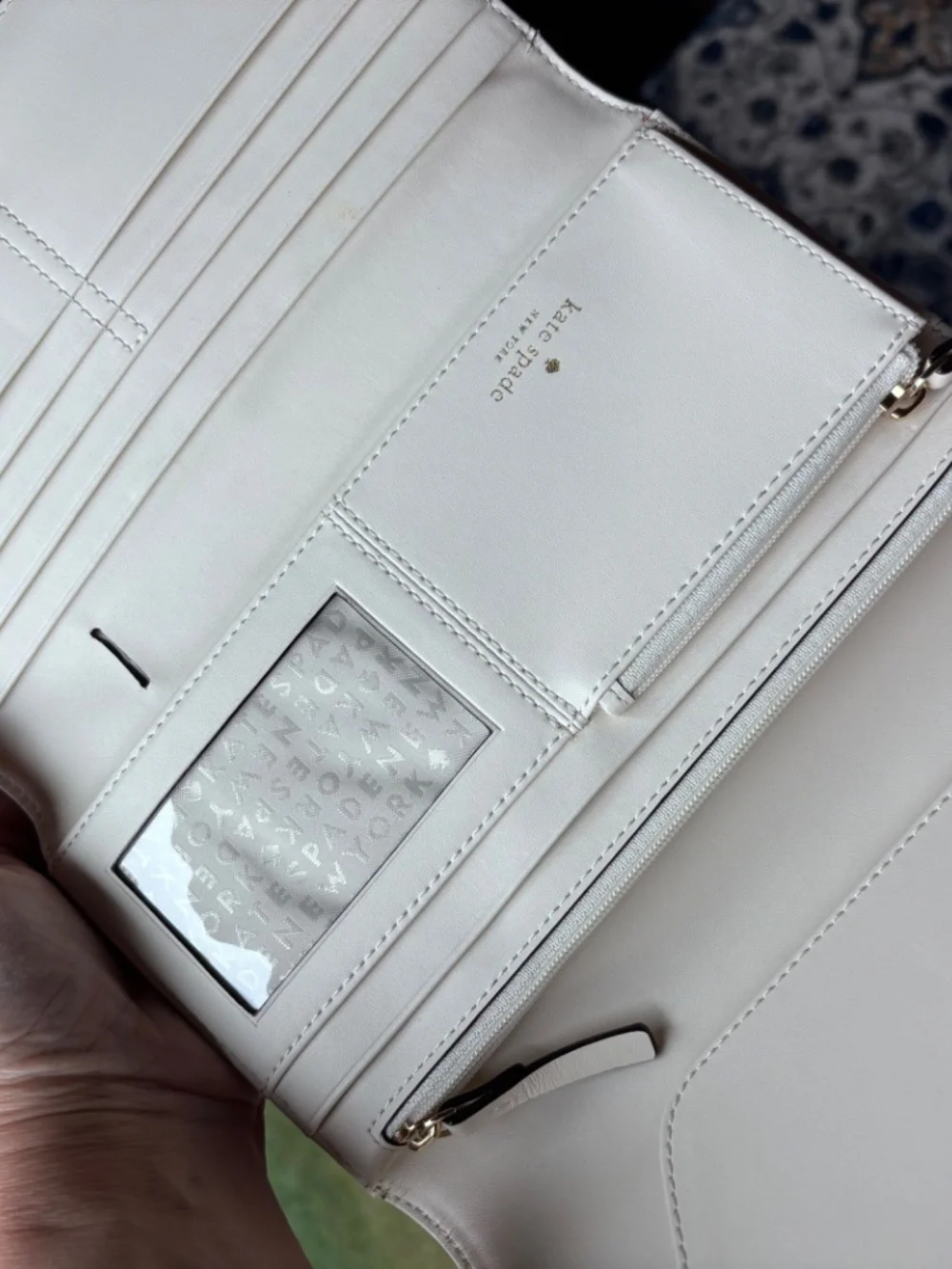 Kate Spade Oversized Fuschia Saffiano Leather Wallet